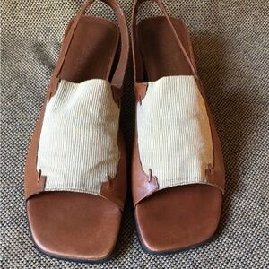 Cole Haan Tan and Cream Women's Sandals
